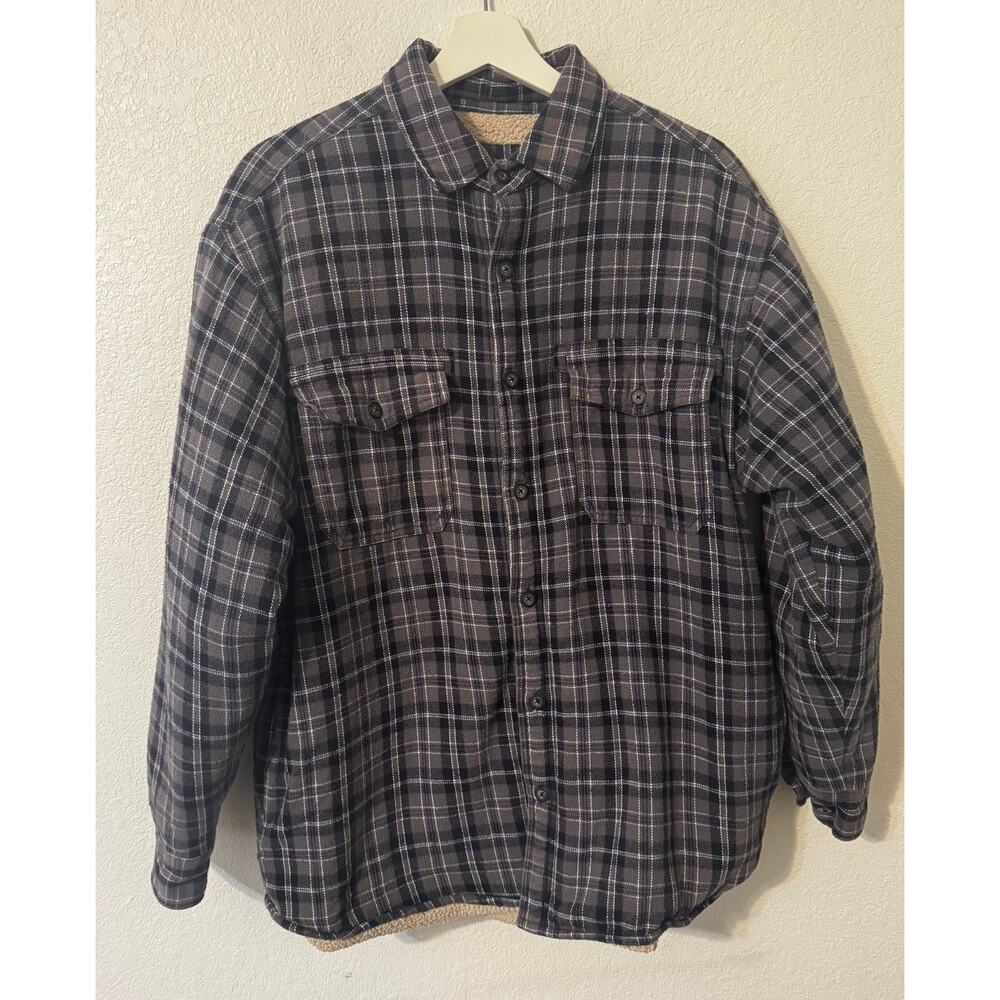 Levi's‎ Men's Plaid Shacket Sherpa Lined Size L